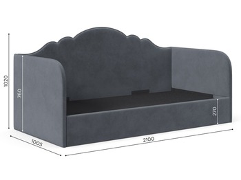 Ариана Диван-кровать 200х90 Серый, ткань NEO 25