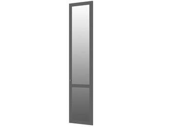 Дверь с зеркалом правая Квадро ПМ-363.21.02 (R) Графит