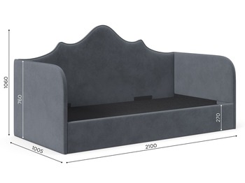 Элиза Диван-кровать 200х90 Серый, ткань NEO 25