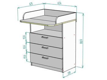 Комод пеленальный K211