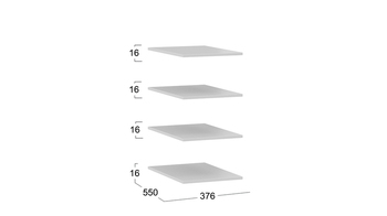 Комплект полок шкафа для одежды Нео 376 Белый