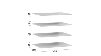 Комплект полок шкафа для одежды Нео 756 Белый