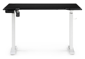 Компьютерный стол Маркос с механизмом подъема 120х75х75 черная шагрень - белый