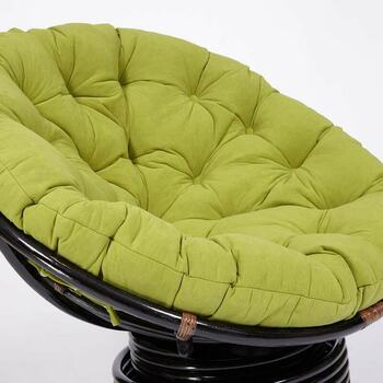 Кресло - качалка PAPASAN w 23 - 01 B - с подушкой - Antique brown (античный черно - коричневый)