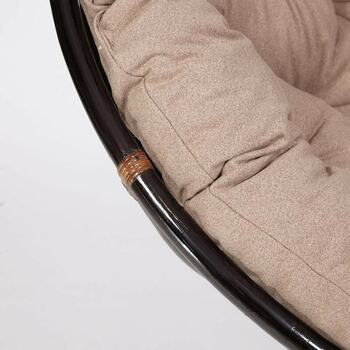 Кресло - качалка PAPASAN w 23 - 01 B - с подушкой - Antique brown (античный черно - коричневый)