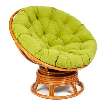 Кресло - качалка PAPASAN w 23 - 01 B - с подушкой - Cognac (коньяк)