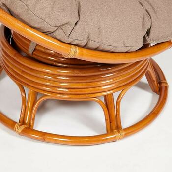 Кресло - качалка PAPASAN w 23 - 01 B - с подушкой - Cognac (коньяк)