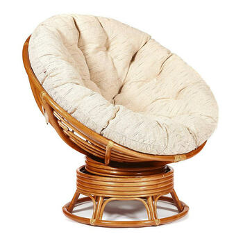 Кресло - качалка PAPASAN w 23 - 01 B - с подушкой - Cognac (коньяк)