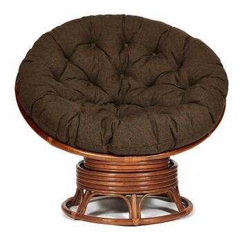 Кресло - качалка PAPASAN w 23 - 01 B - с подушкой - Pecan (орех)