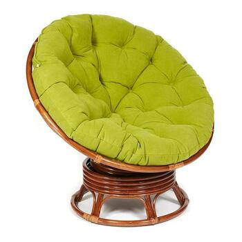 Кресло - качалка PAPASAN w 23 - 01 B - с подушкой - Pecan (орех)