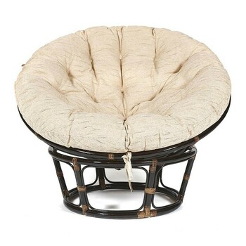 Кресло PAPASAN 23 - 01 W - с подушкой - Antique brown (античный черно - коричневый)