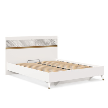 Кровать 1600 с кроватным основанием СГ Айла Белый-Статуарио, исполнение 1