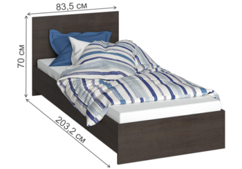 Кровать Адайн 80х200 венге - венге