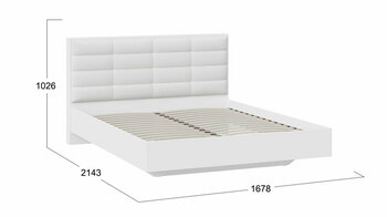 Кровать Агата Тип 1 без подъемного механизма Белый 1600