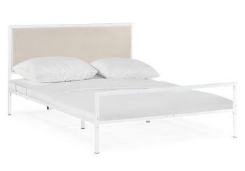 Кровать Азет 1 160х200 белый - light beige