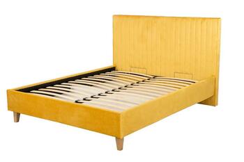 Кровать Бари 1600 мягкая с подъёмным механизмом Горчичный, ткань PHUKET 1038