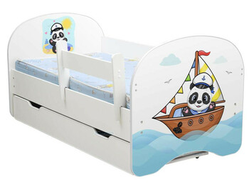 Кровать детская с фотопечатью с 1 ящиком Капитан