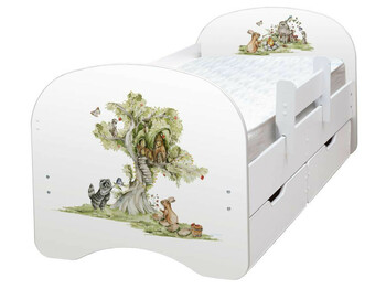 Кровать детская с фотопечатью с 2-мя ящиками Сказочный лес