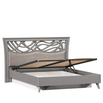 Кровать двуспальная Джулия 1600 с подъёмным механизмом Оникс серый