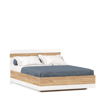 Кровать двуспальная Фиджи 1400 с подъёмным механизмом Дуб Золотой-Белый