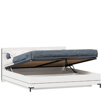 Кровать двуспальная Норд 1800 с подъемным механизмом Белый-Черный