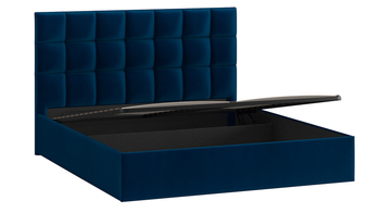 Кровать Эмбер с подъемным механизмом с заглушиной велюр Confetti Blue