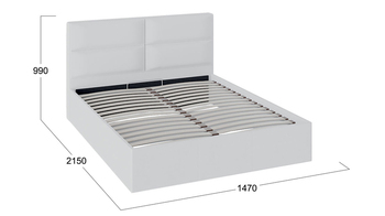 Кровать Глосс с подъемным механизмом Белая 1400