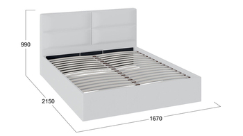 Кровать Глосс с подъемным механизмом Белая 1600