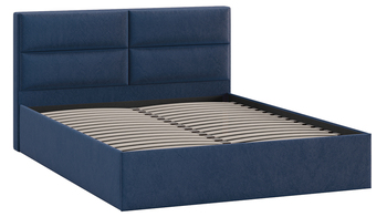 Кровать Глосс Тип 1 без подъемного механизма микровелюр Wellmart Blue 1600