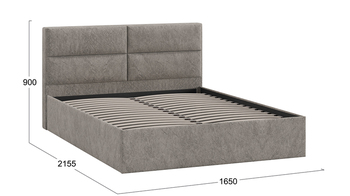 Кровать Глосс Тип 1 без подъемного механизма микровелюр Wellmart Latte 1600