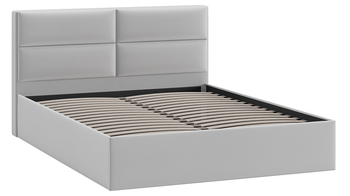 Кровать Глосс Тип 1 без подъемного механизма велюр Confetti Silver 1600