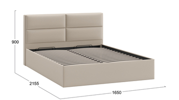 Кровать Глосс Тип 1 с подъемным механизмом велюр Confetti Cream 1600