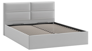 Кровать Глосс Тип 1 с подъемным механизмом велюр Confetti Silver 1600