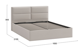 Кровать Глосс Тип 1 с подъемным механизмом велюр Confetti Smoke 1600