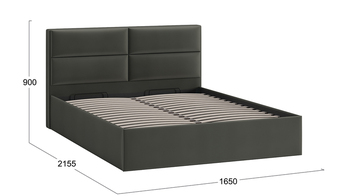 Кровать Глосс Тип 1 с подъемным механизмом велюр Confetti Stone 1600