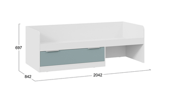 Кровать комбинированная Марли Тип 1 Белый, Серо-голубой