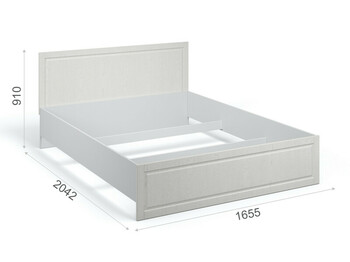 Кровать Лацио 160 без ламелей Белое дерево