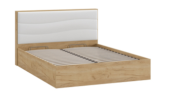 Кровать Миранда Тип 1 с подъемным механизмом Дуб Крафт золотой, Белый глянец 1600