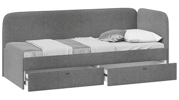 Кровать Молли с мягкой обивкой 900 тип 1 микровелюр Scandi Graphite 22