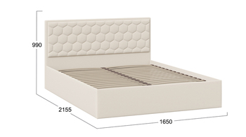 Кровать Порто без подъемного механизма велюр Confetti Cream