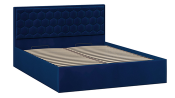 Кровать Порто с подъемным механизмом без заглушины велюр Confetti Blue