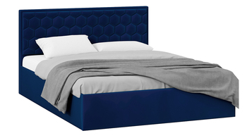 Кровать Порто с подъемным механизмом с заглушиной велюр Confetti Blue