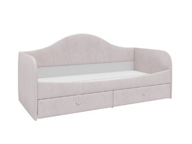 Кровать с 2 ящиками в мягкой обивке Алиса ПМ-332.18 Розовая