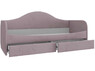 Кровать с 2 ящиками в мягкой обивке Фокс ПМ-332.18