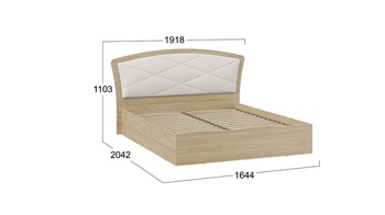 Кровать Сэнди Тип 1 без подъемного механизма Вяз благородный, Белый