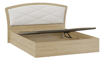 Кровать Сэнди Тип 1 с подъемным механизмом без заглушины Вяз благородный, Белый