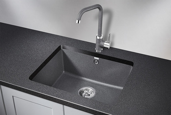 Кухонная мойка Granula 5551 графит (чёрно-серый) кварц