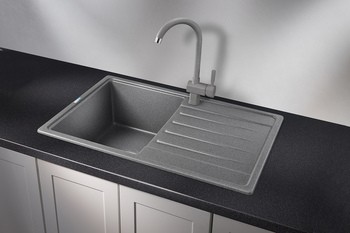 Кухонная мойка Granula 7602 графит стандарт кварц