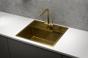 Кухонная мойка Granula KS-6051 золото сатин стальная kitchen space