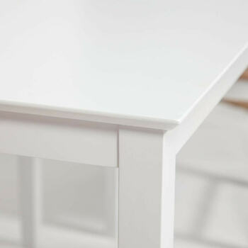 Обеденный комплект эконом Хадсон (стол , 4 стула) - Hudson Dining Set pure white (белый 2 - 1)